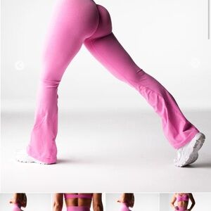 Pink Flared Leggings